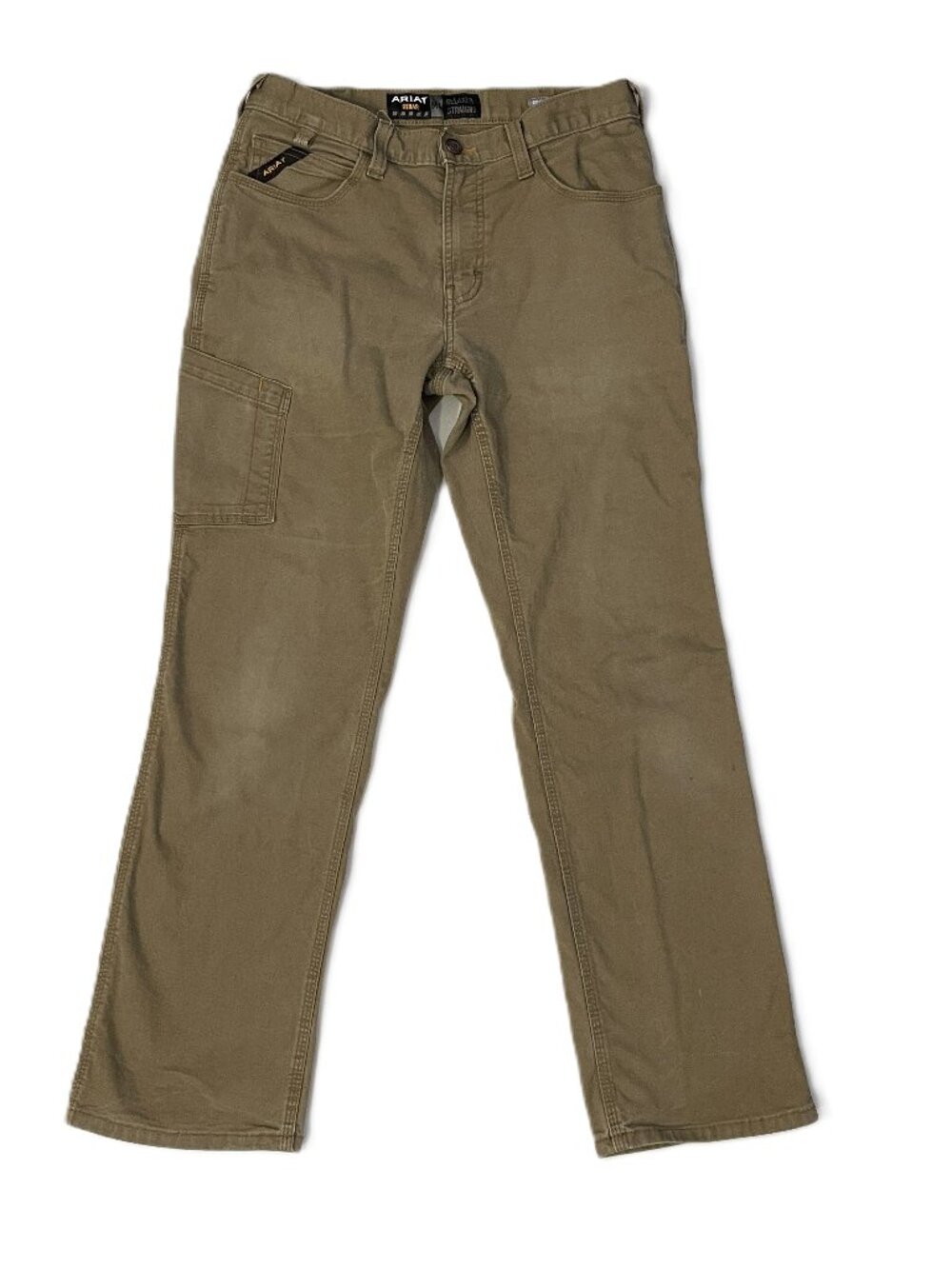 Ariat Rebar M4 Relaxed Straight Pants 32x32 DuraStretch Khaki Workwear Carpenter